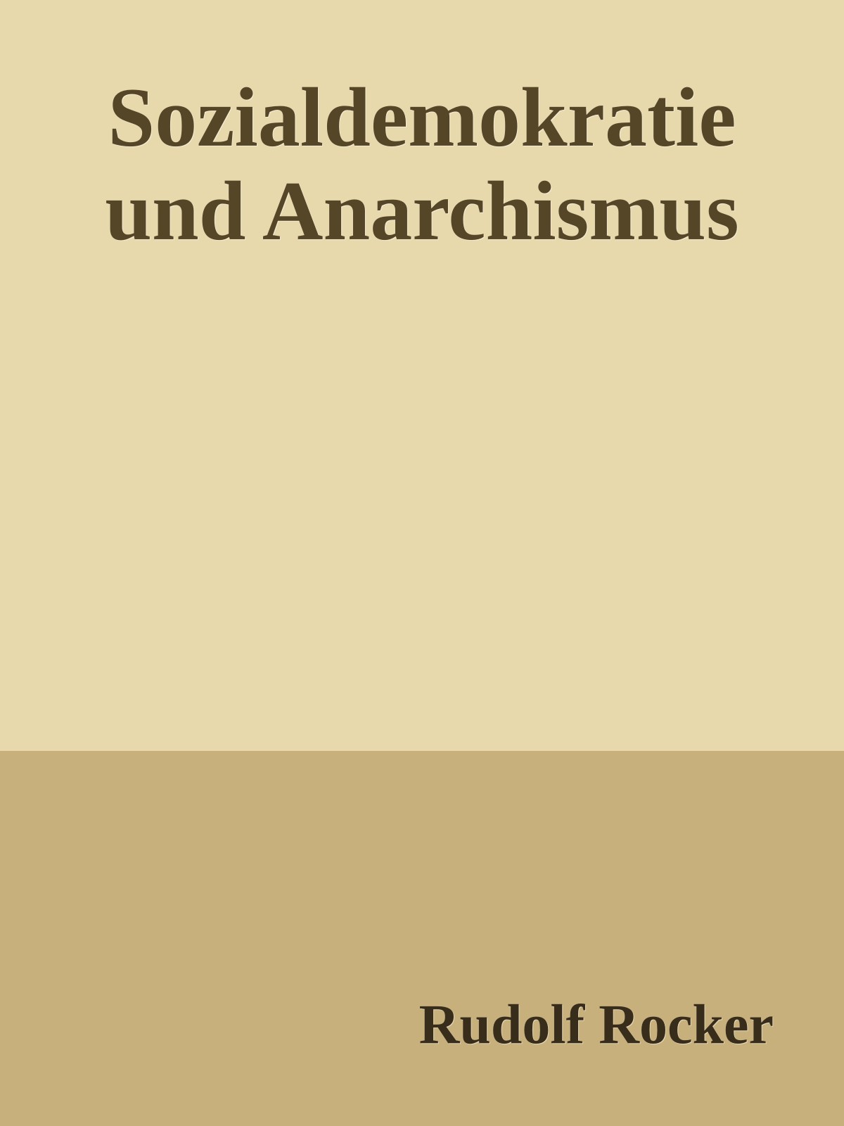Sozialdemokratie und Anarchismus
